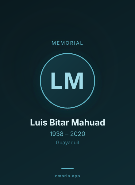 Memorial portrait of Luis Bitar Mahuad