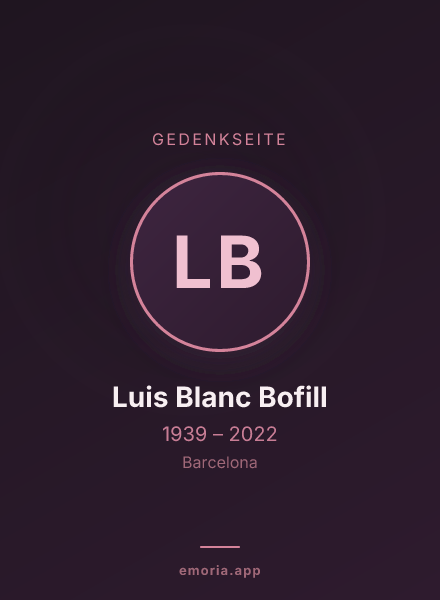 Gedenkportrait von Luis Blanc Bofill