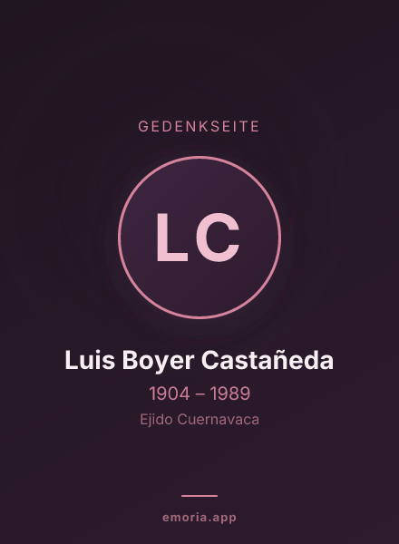 Gedenkportrait von Luis Boyer Castañeda