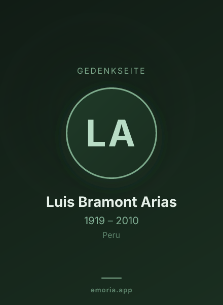 Gedenkportrait von Luis Bramont Arias
