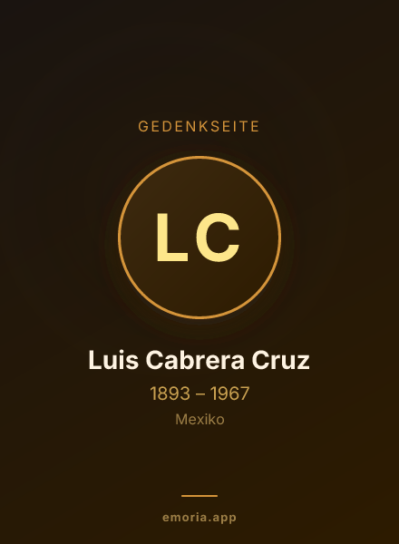 Gedenkportrait von Luis Cabrera Cruz