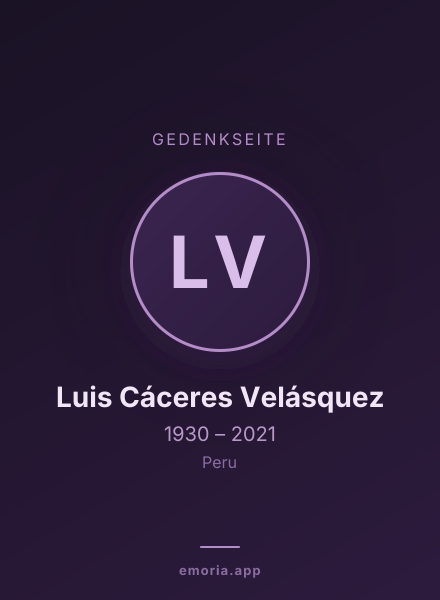 Gedenkportrait von Luis Cáceres Velásquez