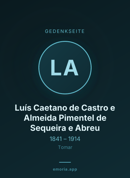 Gedenkportrait von Luís Caetano de Castro e Almeida Pimentel de Sequeira e Abreu
