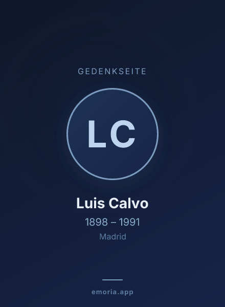 Gedenkportrait von Luis Calvo