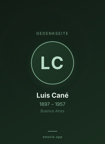 Gedenkportrait von Luis Cané