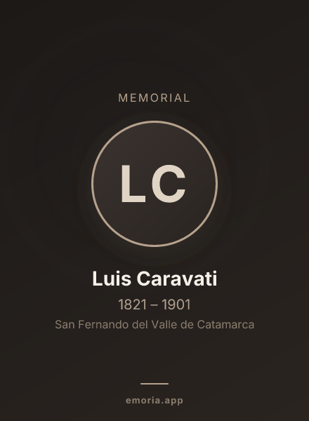 Memorial portrait of Luis Caravati