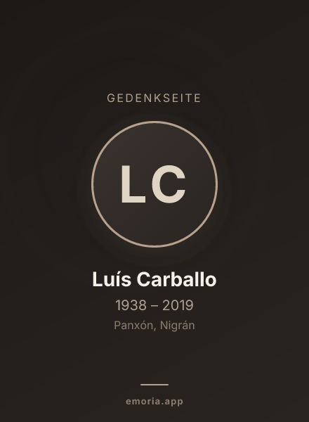 Gedenkportrait von Luís Carballo
