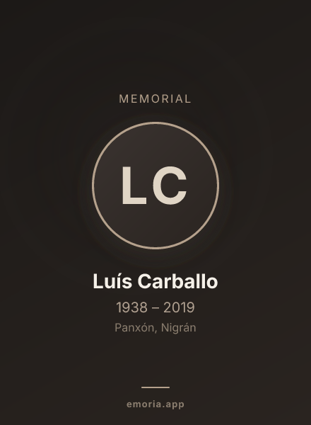 Memorial portrait of Luís Carballo