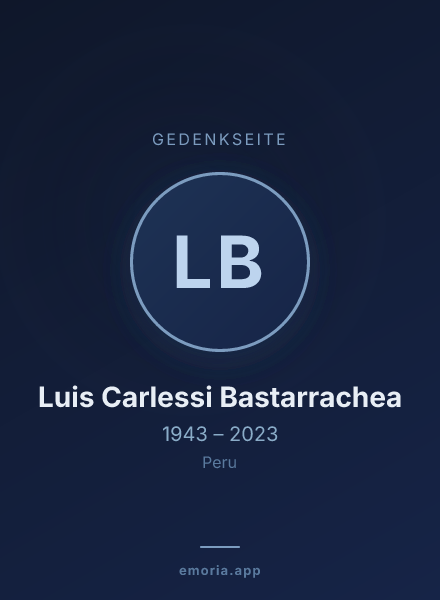 Gedenkportrait von Luis Carlessi Bastarrachea