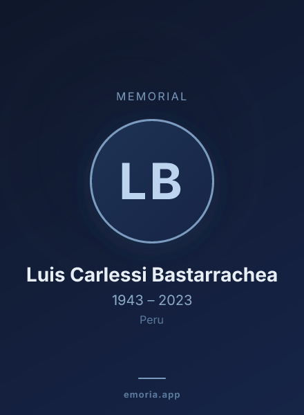 Memorial portrait of Luis Carlessi Bastarrachea