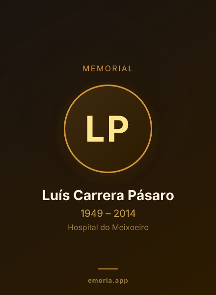 Memorial portrait of Luís Carrera Pásaro