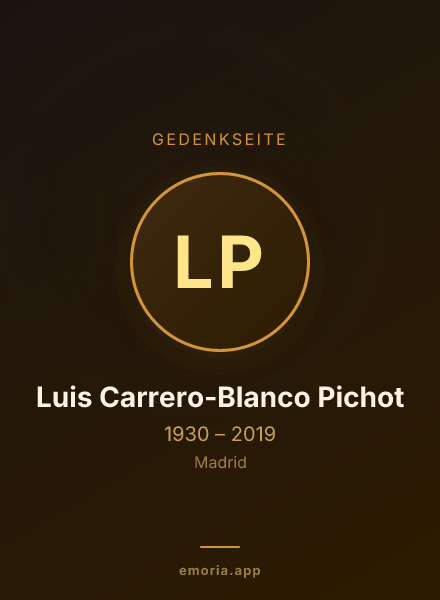 Gedenkportrait von Luis Carrero-Blanco Pichot