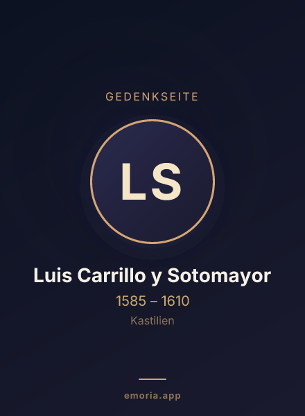 Gedenkportrait von Luis Carrillo y Sotomayor