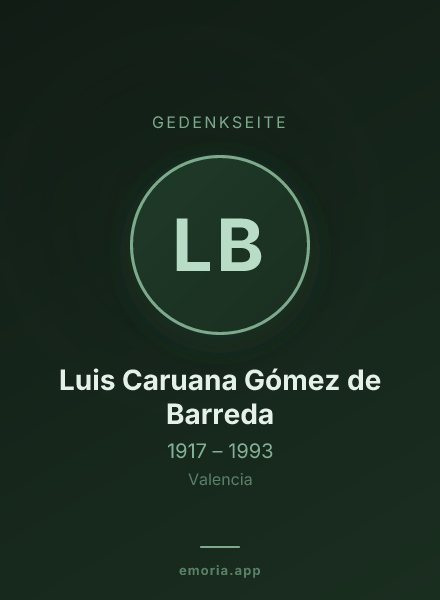 Gedenkportrait von Luis Caruana Gómez de Barreda