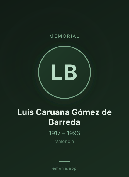 Memorial portrait of Luis Caruana Gómez de Barreda