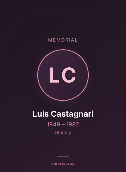 Memorial portrait of Luis Castagnari