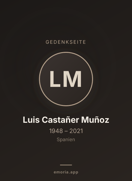 Gedenkportrait von Luis Castañer Muñoz