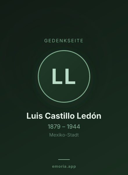 Gedenkportrait von Luis Castillo Ledón