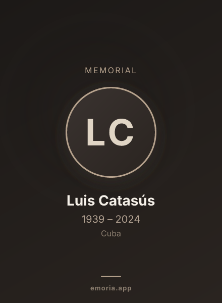 Memorial portrait of Luis Catasús