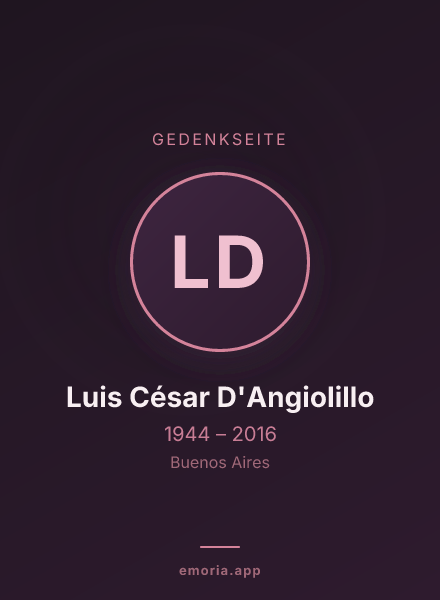 Gedenkportrait von Luis César D'Angiolillo