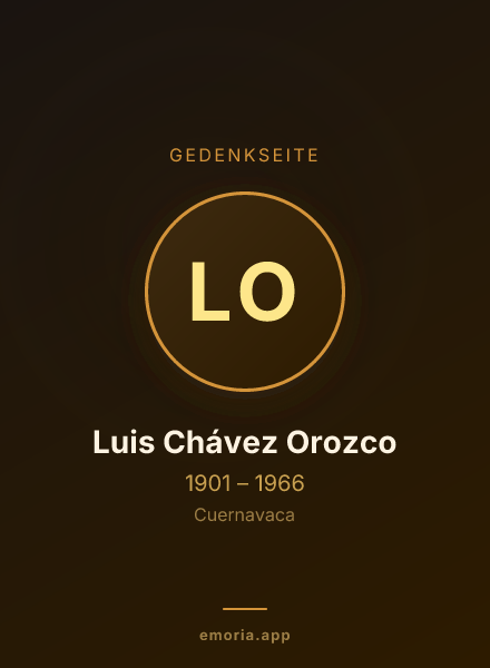 Gedenkportrait von Luis Chávez Orozco