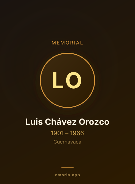 Memorial portrait of Luis Chávez Orozco