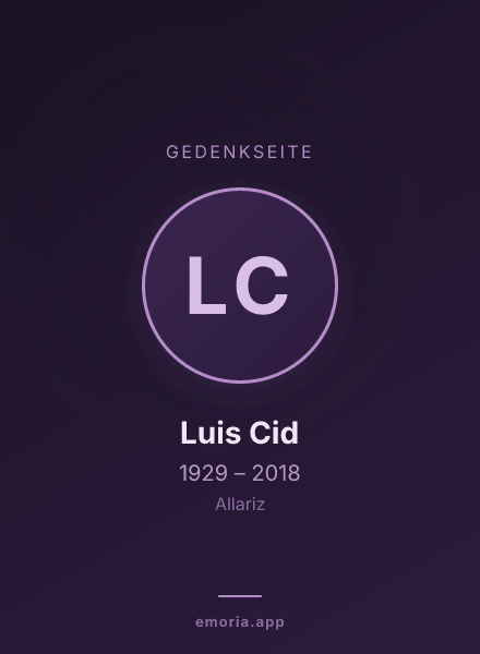 Gedenkportrait von Luis Cid