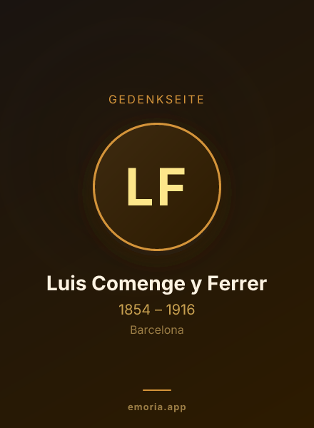 Gedenkportrait von Luis Comenge y Ferrer