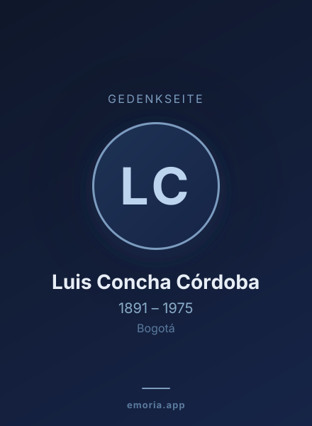 Gedenkportrait von Luis Concha Córdoba