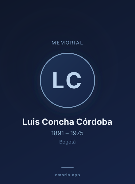 Memorial portrait of Luis Concha Córdoba