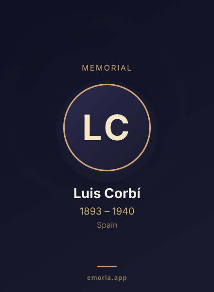 Memorial portrait of Luis Corbí