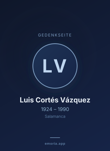 Gedenkportrait von Luis Cortés Vázquez