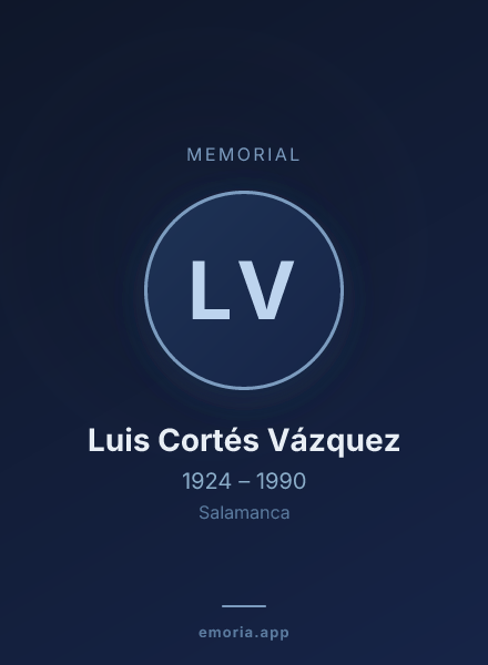 Memorial portrait of Luis Cortés Vázquez