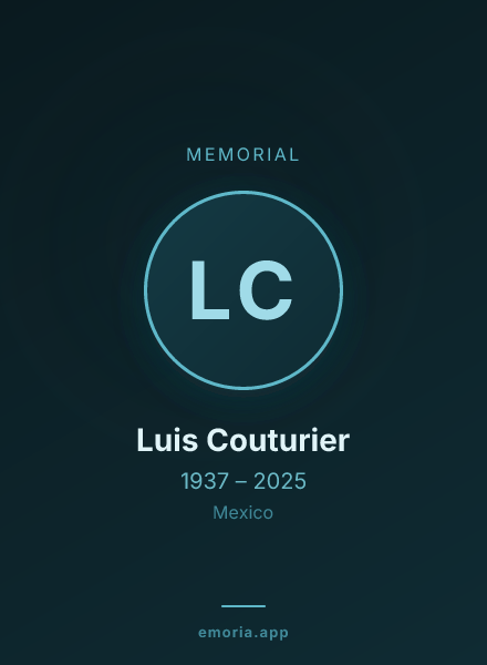 Memorial portrait of Luis Couturier