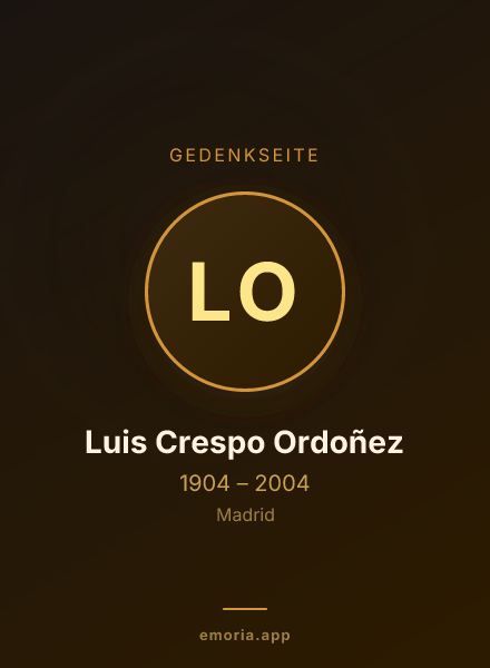 Gedenkportrait von Luis Crespo Ordoñez