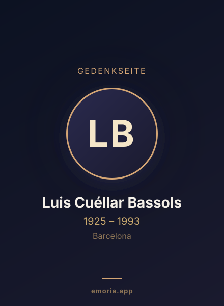 Gedenkportrait von Luis Cuéllar Bassols