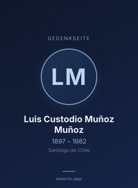 Gedenkportrait von Luis Custodio Muñoz Muñoz