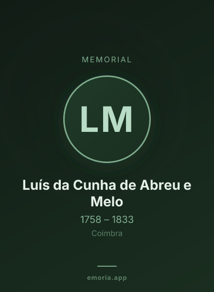 Memorial portrait of Luís da Cunha de Abreu e Melo