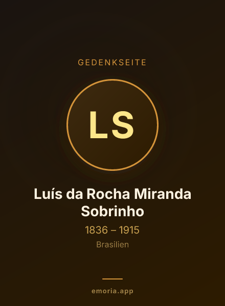 Gedenkportrait von Luís da Rocha Miranda Sobrinho