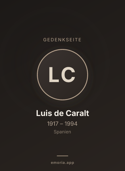 Gedenkportrait von Luis de Caralt