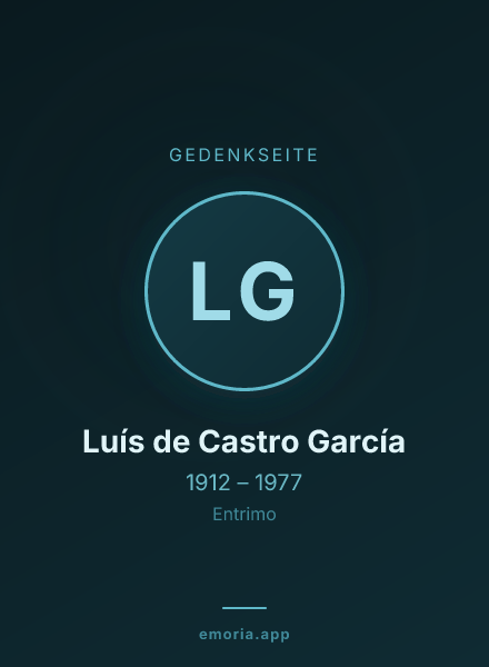 Gedenkportrait von Luís de Castro García