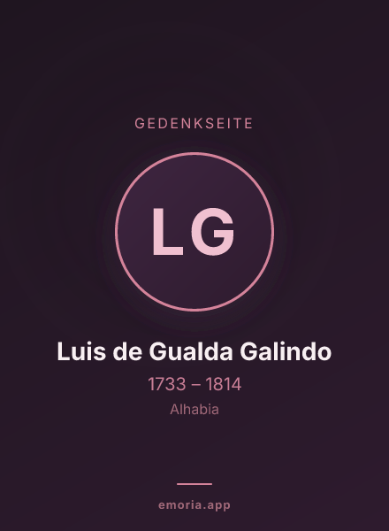 Gedenkportrait von Luis de Gualda Galindo