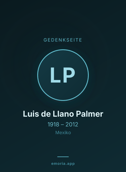 Gedenkportrait von Luis de Llano Palmer