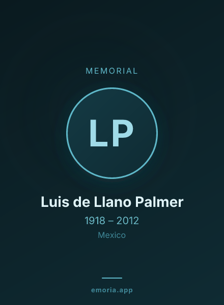 Memorial portrait of Luis de Llano Palmer