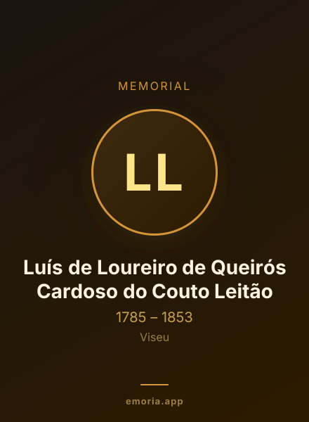 Memorial portrait of Luís de Loureiro de Queirós Cardoso do Couto Leitão