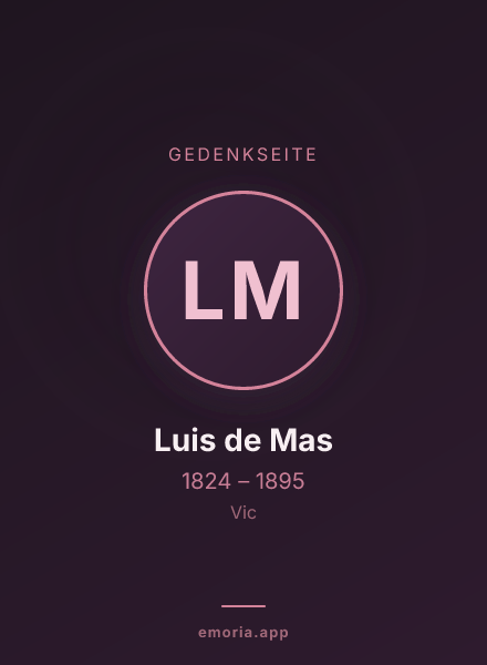 Gedenkportrait von Luis de Mas