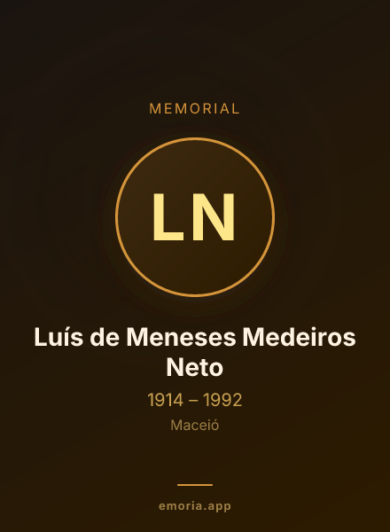 Memorial portrait of Luís de Meneses Medeiros Neto