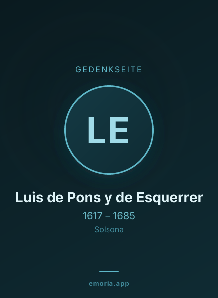 Gedenkportrait von Luis de Pons y de Esquerrer