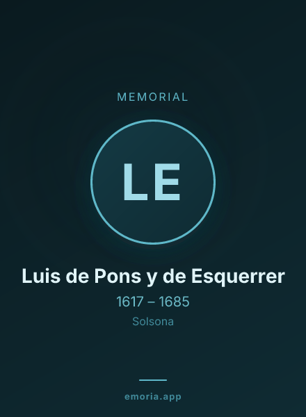 Memorial portrait of Luis de Pons y de Esquerrer