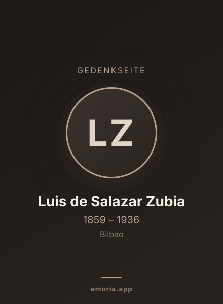 Gedenkportrait von Luis de Salazar Zubia